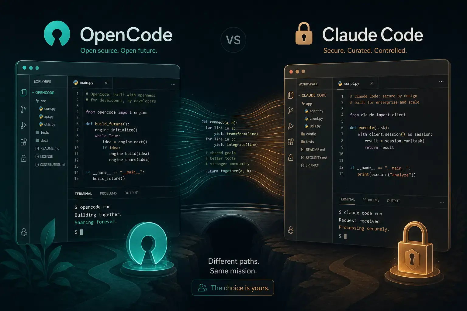 OpenCode vs Claude Code 封面圖